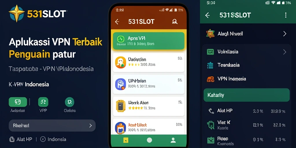 Antarmuka intuitif aplikasi VPN 531SLOT yang user-friendly.