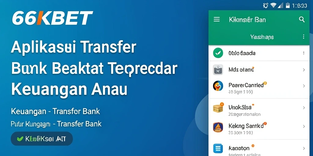 Tampilan antarmuka 66KBET yang sederhana dan efisien untuk Transfer Bank.