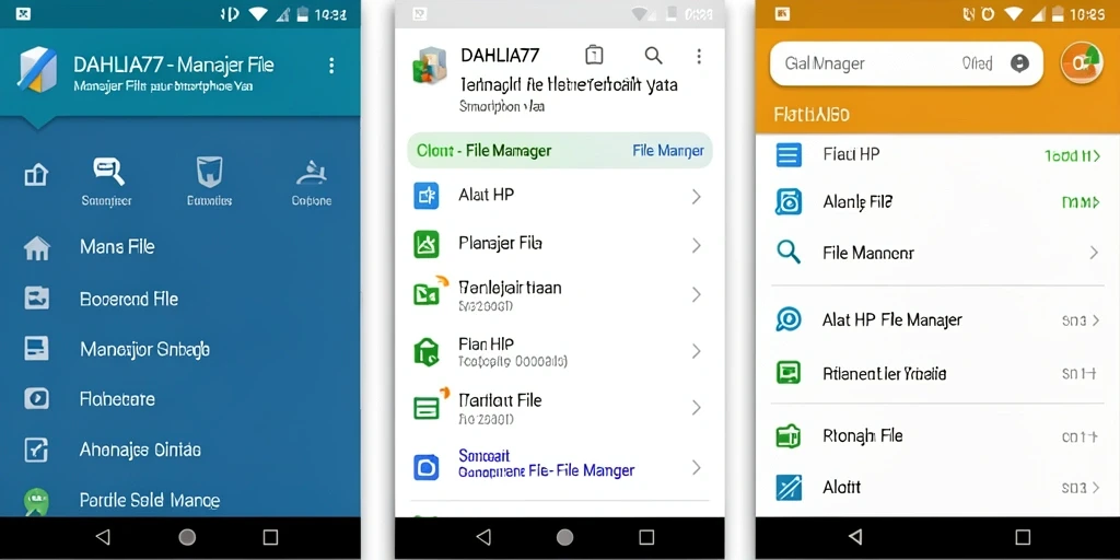 Antarmuka utama DAHLIA77 menampilkan fungsi manajer file yang intuitif.