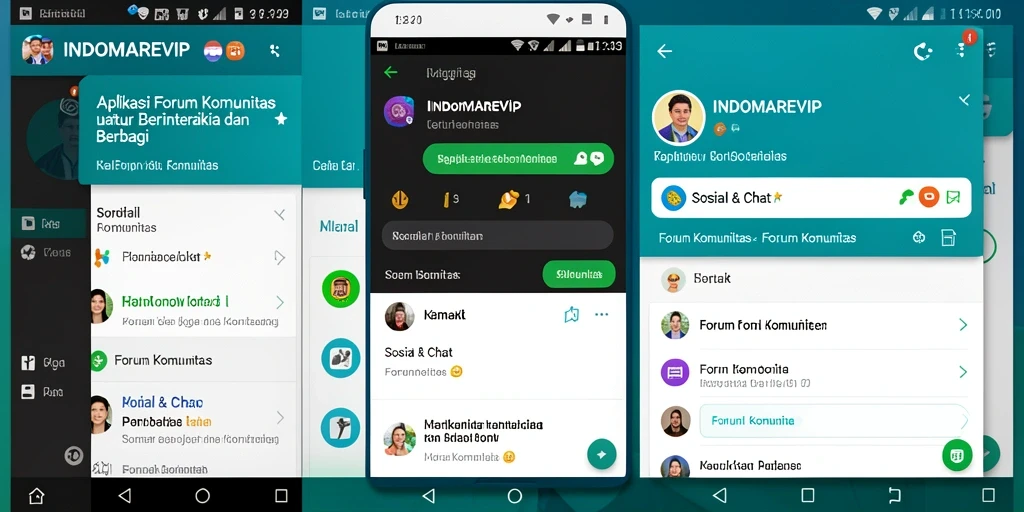 Tampilan antarmuka aplikasi INDOMAREVIP yang menarik dan interaktif.