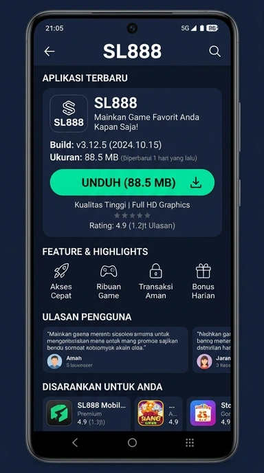 Tampilan halaman APK sl888